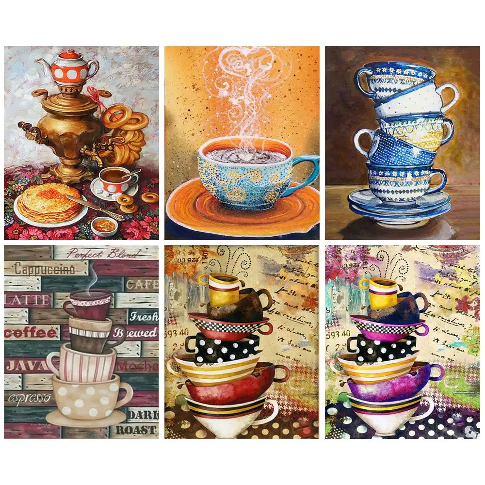 CHENISTORY DIY Painting By Number Colorful Bowl Scenery Pictures By Numbers Kits Drawing On Canvas Hand Painted Gift Home Decor