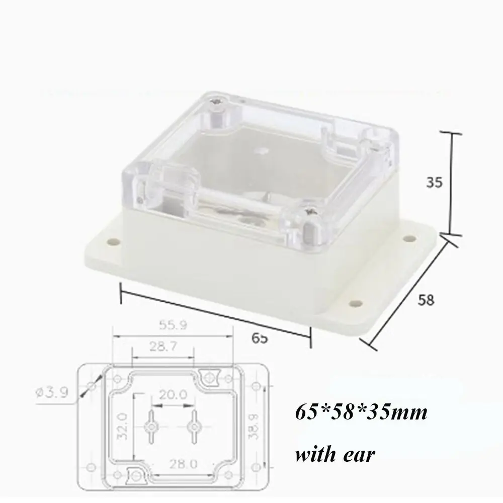 New Waterproof Outdoor Junction Box Plastic 10 Styles Enclosure Cover Transparent Electronic Instrument Housing Case