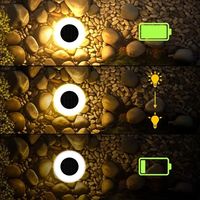 Waterproof Ground Lamp Deck Lights Rotundity Warm /White/ Solar Lawn Lamp 14Led Solar Powered Solar Underground Light Landscape