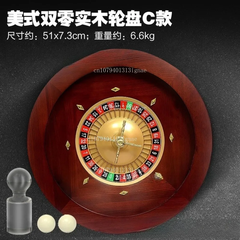 High Quality Solid Wood Large Roulette Wheel Lucky Roulette Game Props