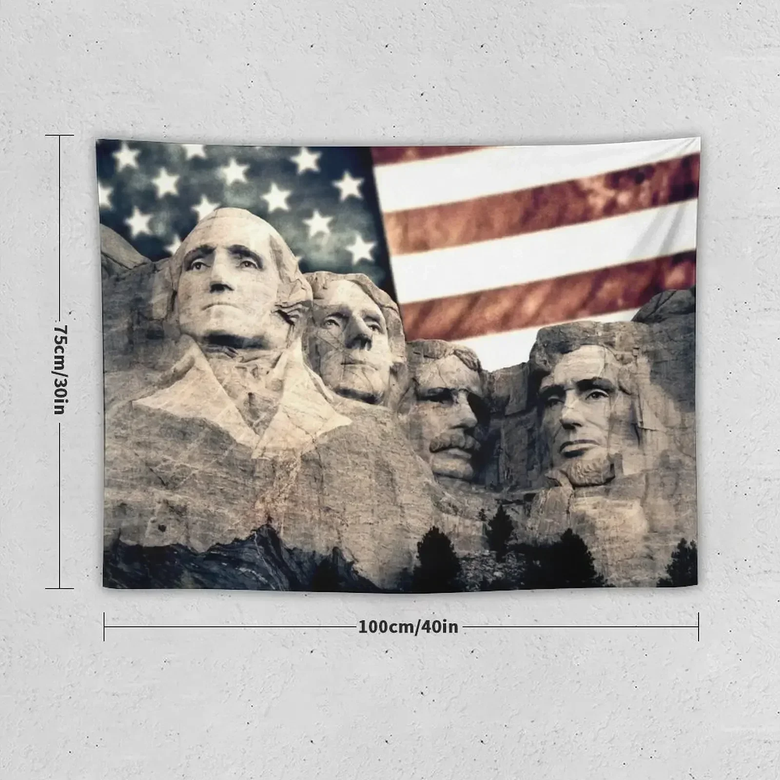 Patriotic Mount Rushmore Tapestry Tapete For The Wall Decoration Bedroom Wall Tapestries Tapestry