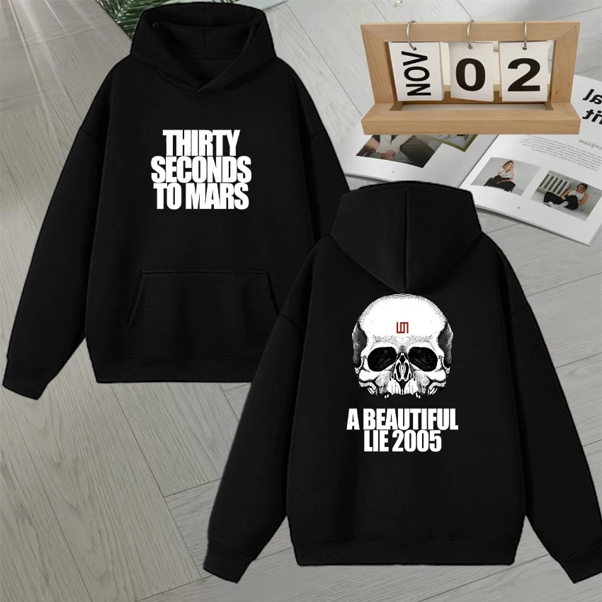 

A Beautiful Lie 2005 Tee THIRTY SECONDS TO MARS Hoodie Rock Band Hip Hop Unisex Streetwear Fleece Sweatshirt Men Women Pullovers