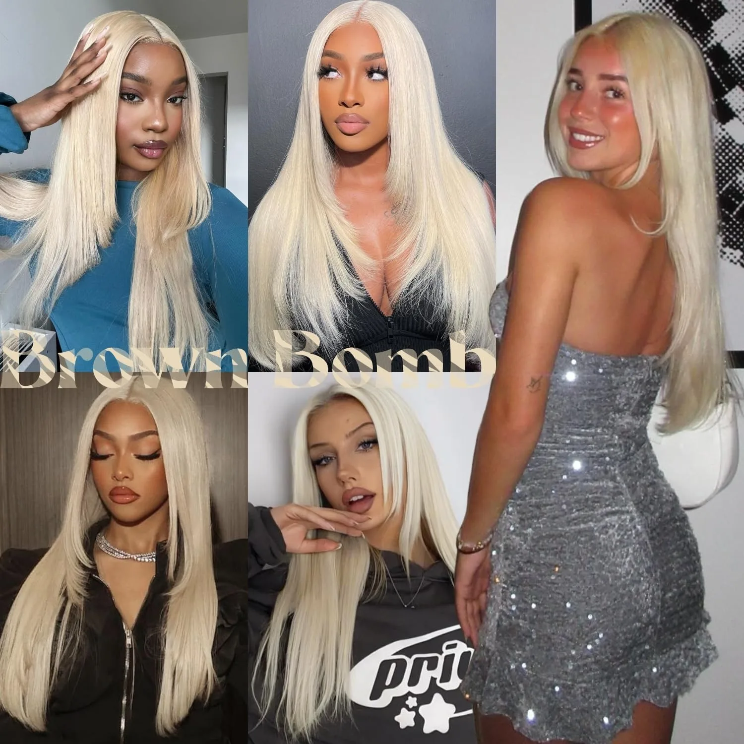 Weiße Perücke, geschichteter Schnitt, gerade Spitze-Frontal-Perücke, vorgezupft, 13 x 4 HD-Spitzenperücke, leimlose synthetische, hochwertige, hitzebeständige Perücke