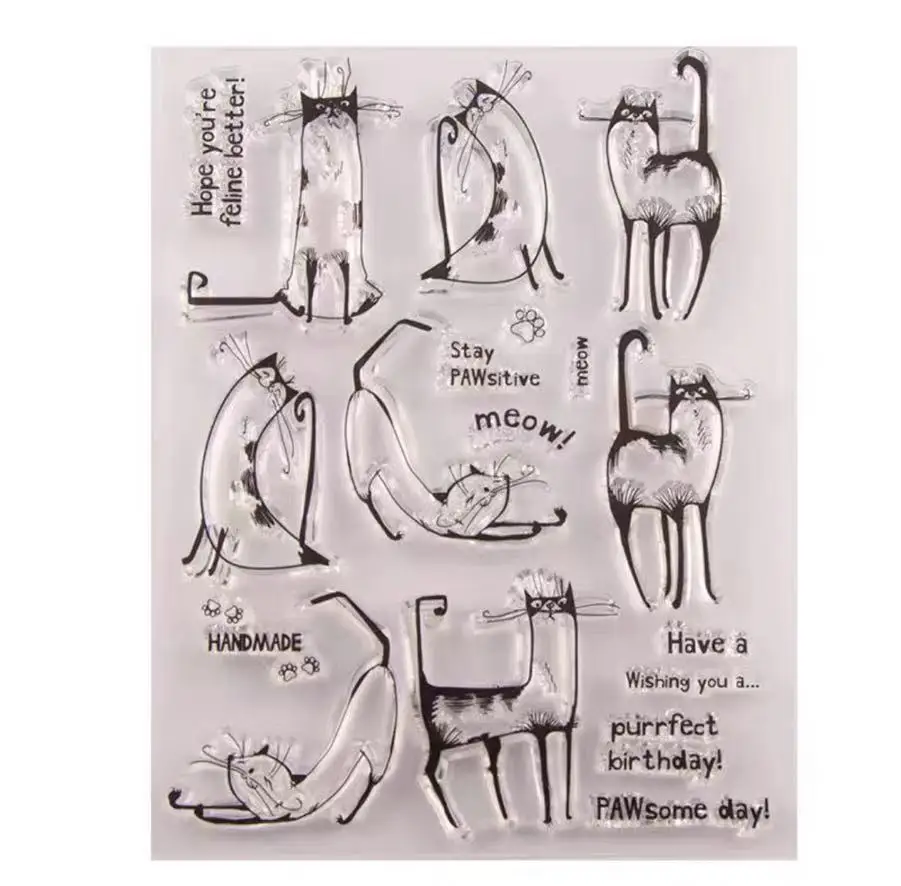 Animal/Horse/Easter Rabbit/Cat Transparent Silicone Seal DIY Handbook Photo Album Diary Stamp Finished Product Stamp Christmas