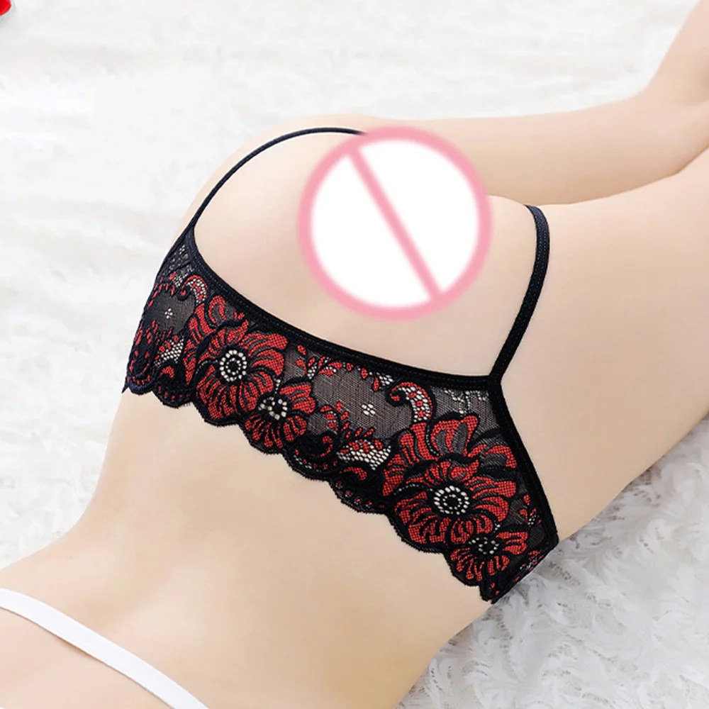 

Omen Sexy Open Crotch Panties Flower Lace Briefs Female Erotic Thongs G-string Sexy Crotchless Lingerie Transparent Underwear