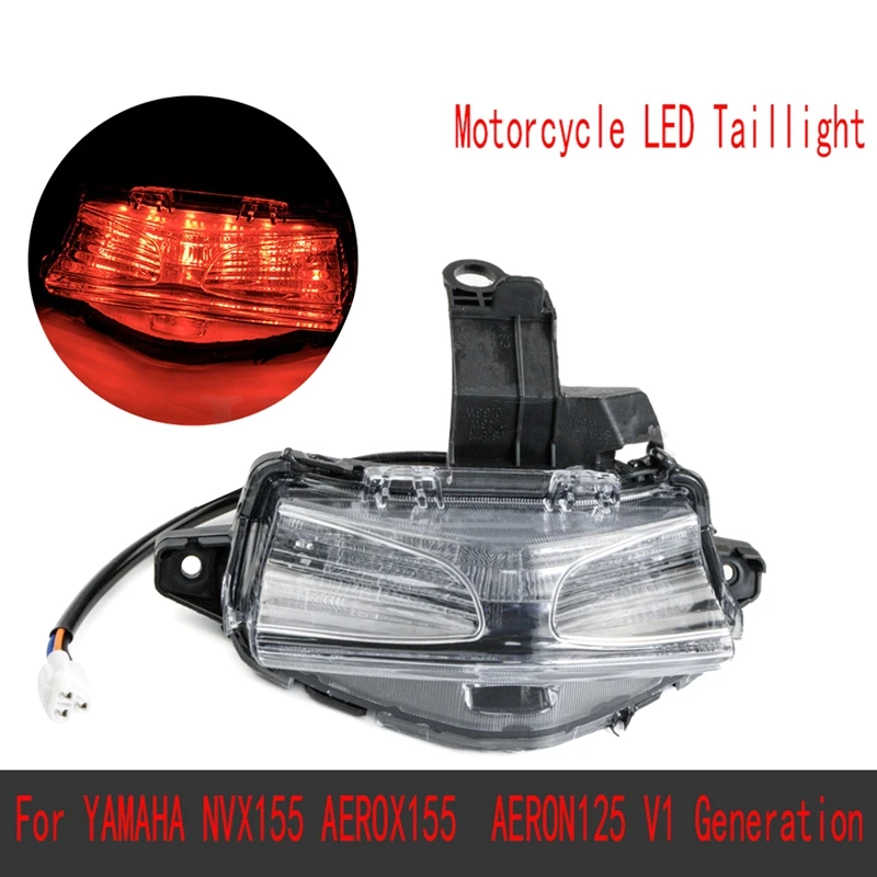 Motorcycle LED Taillight Brake Light Turn Signal Integrated For YAMAHA NVX155 AEROX155 AERON125 V1 Generation image 4