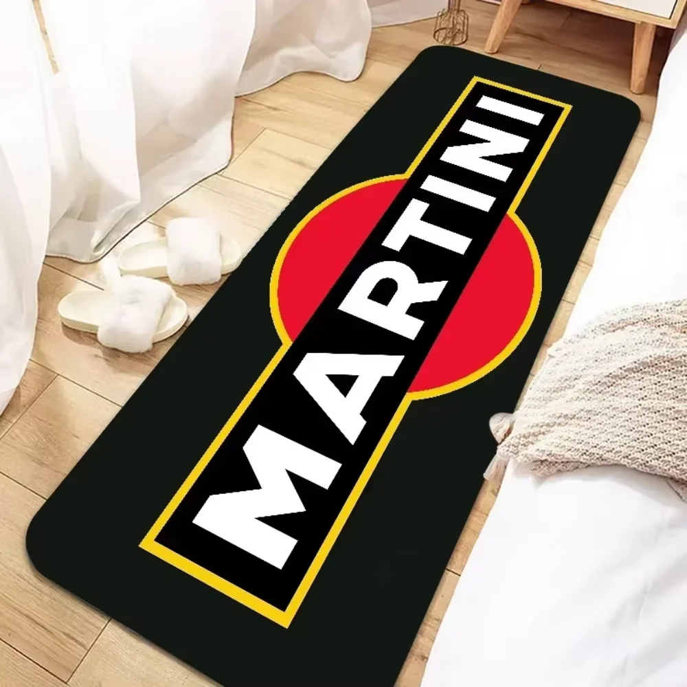 VIKAMA Flanne Racing Brand Runner Rug - ÖHLINS/Williams Martini Logos - Bold, Stylish - Bedroom Decor for Fans - Home Decoration