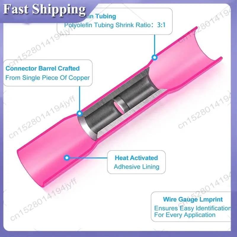 

-ABDH 2 Set Heat Shrink Butt Crimp Terminals Kit Waterproof Solder Seal Sleeve Electrical Wire Connectors Cable Splice