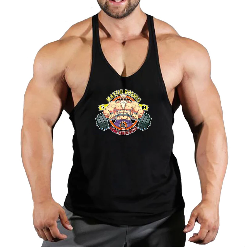 Cotton Workout Gym Tank Top Mens Beast Sleeveless Sportswear Shirt Stringer Running Clothing Bodybuilding Singlets Fitness Vest