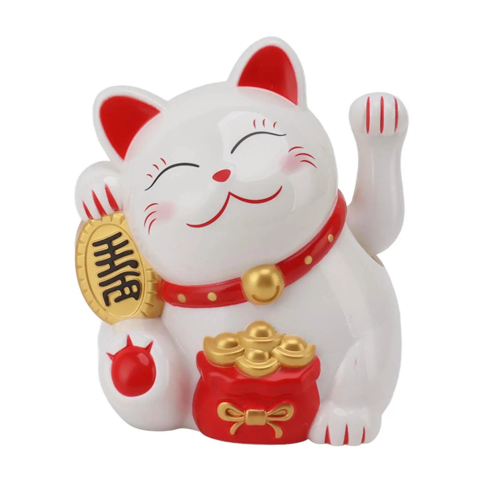 5.5in Lucky Cat Plastic Ornaments - Cute Decorative Cat for cashier Desk & Home