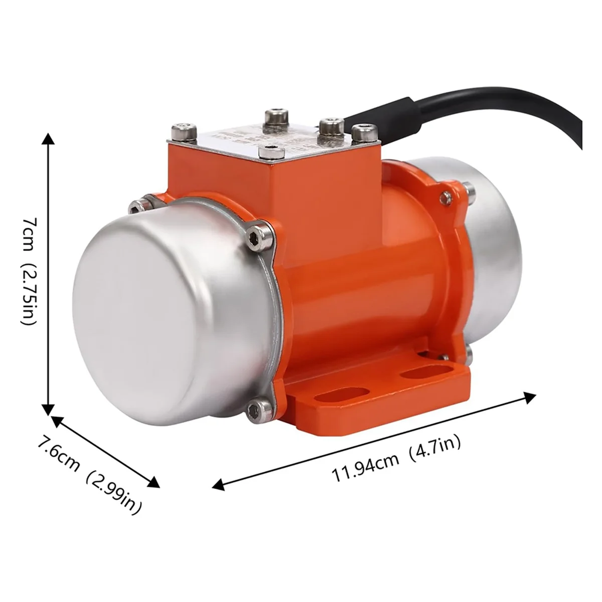 50W DC12V Electric Vibration Motor with Speed Controller Brushless High-Speed Motor Alloy Concrete Vibrator 4000rpm