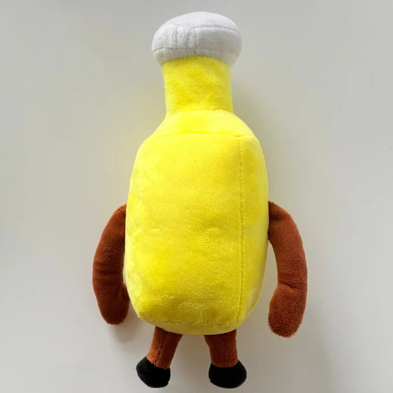 جديد سرقة الدماغ زجاجة النبيذ الأحمر أفخم 28 سنتيمتر مضحك الأصفر حزين التعبير زجاجة النبيذ محشوة دمية لعبة للطفل هدايا عيد الميلاد