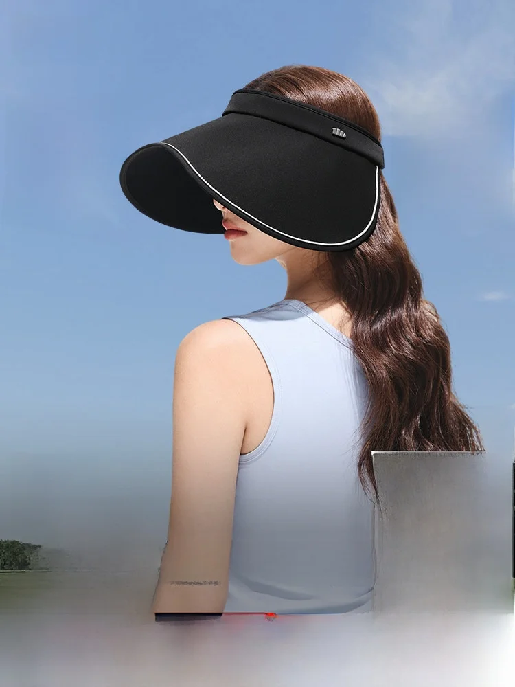 Bananain Large Brim Sun Hat Breathable UV Protection Sunguard Casual Style Geometric Pattern Youth Suitable Outdoor Cap