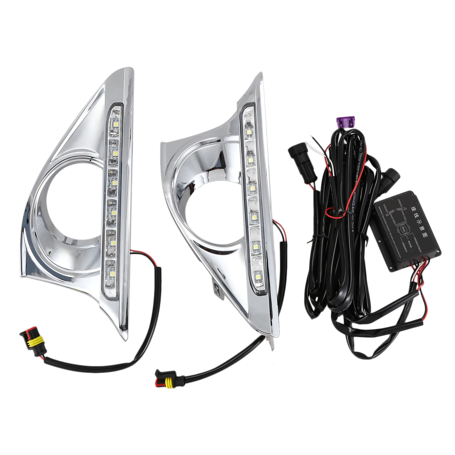 Car Styling Led Drl for Toyota Camry 2012-2014 Daytime Running Lights Day Lamp with Turn Signal Dimmed Function Relay