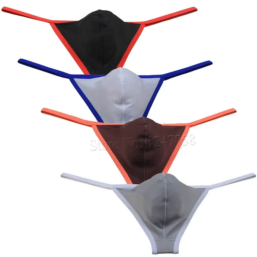 

Men Underwear Ice Silk Pouch Tangas Bikini Underpants Guy Bulge Pouch Jockstrap Slip Homme Cueca Masculina
