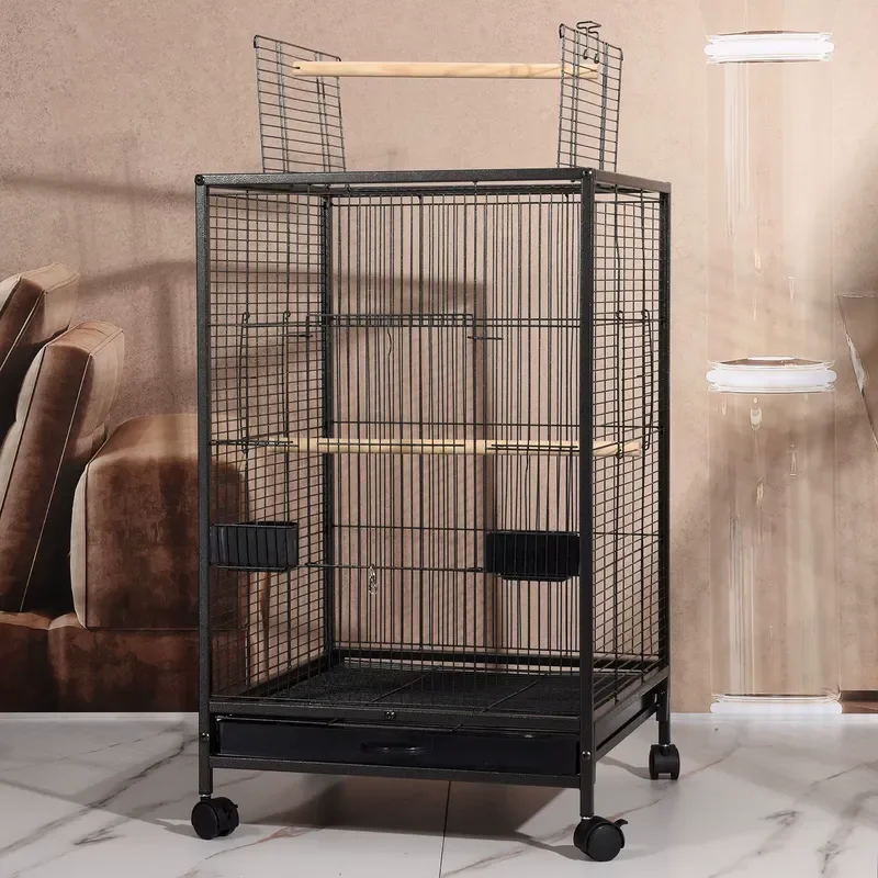 Wholesale Pet Bird Feeding Cage with Interactive Skylight Ceiling