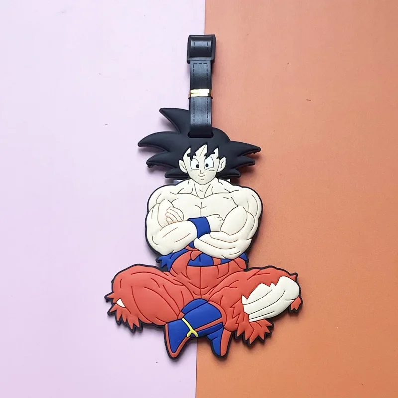 لعبة دراغون بول سون جوكو علامة الأمتعة البلاستيكية أنيمي التسمية حقيبة قلادة الديكور حقيبة السفر الملحقات Addres بطاقة تسجيل معلومات الهاتف #2