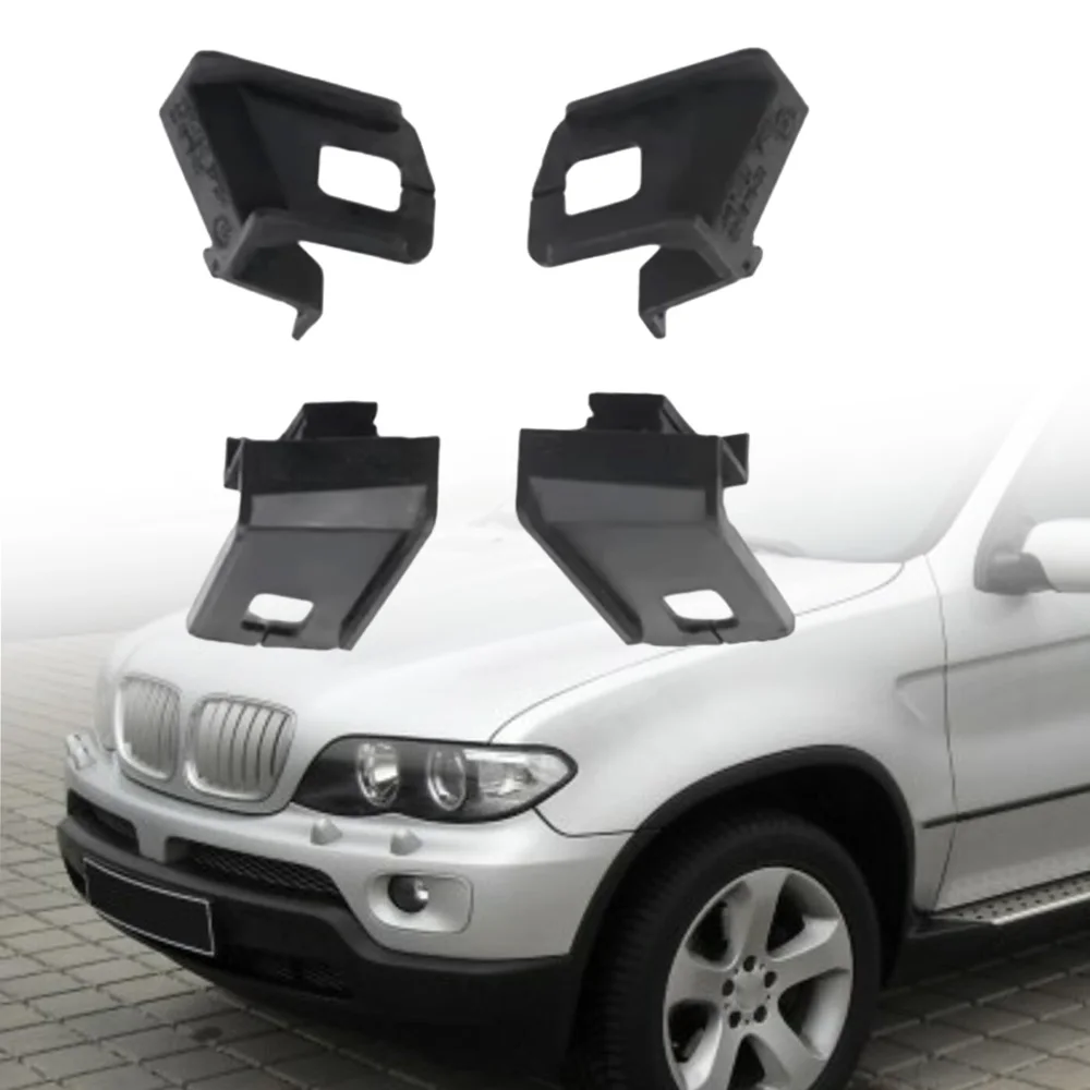 

4 шт. для BMW X5 E53 2004 2005 2006, комплект для ремонта автомобильных фар 63126940249 черный пластиковый кронштейн для фар с фиксированными углами