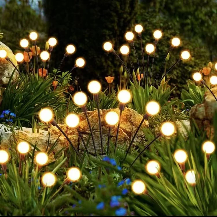 Solar Stake Lights Firefly Garden, Waterproof LED Outdoor Swaying for Yard Patio Lawn Pathway Walkway Landscape Decor Party