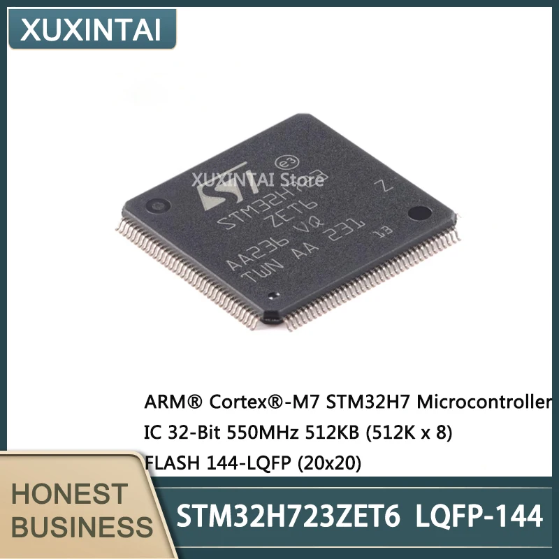 

5Pcs/Lot New Original STM32H723ZET6 STM32H723 Microcontroller IC 32-Bit 550MHz 512KB (512K x 8) FLASH 144-LQFP (20x20)