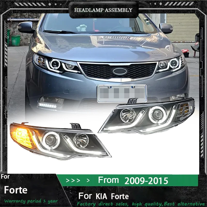

Стайлинг автомобиля для Kia Forte фары 2009 2010 2011-2015 Cerato фара DRL указатель поворота ближнего света линза проектора