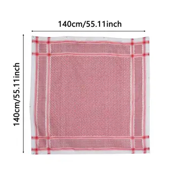 頸巾格子披肩多功能頭巾巴勒斯坦頭巾穆斯林頭巾阿拉伯卡菲亞頭巾阿拉伯頭巾希賈布 6 最佳銷售 巴勒斯坦頭巾(阿拉伯頭巾) - №5
