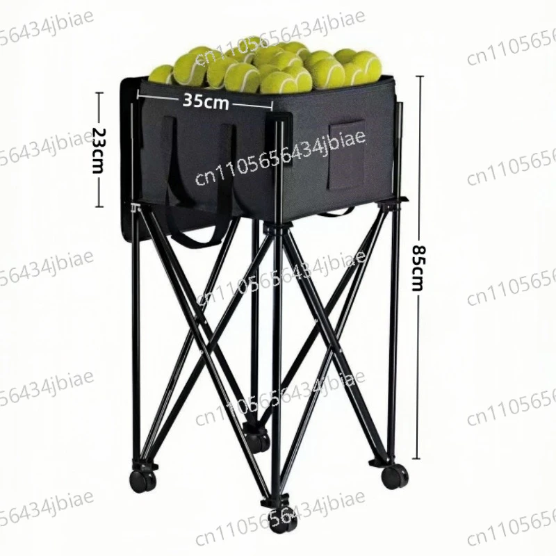 

Cart Movable Balls Collection Boxes Portable Sports Accessories Foldable Tennis Coach Car Large Capacity Tennis Collection