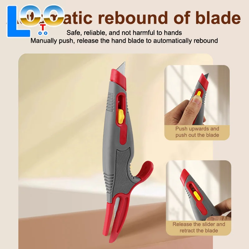 متعددة الوظائف صندوق القاطع قابل للسحب فائدة الفن سكين تفريغ اكسبرس سكين التفاف الغراء مكافحة قطع مكافحة قطع اليد #4