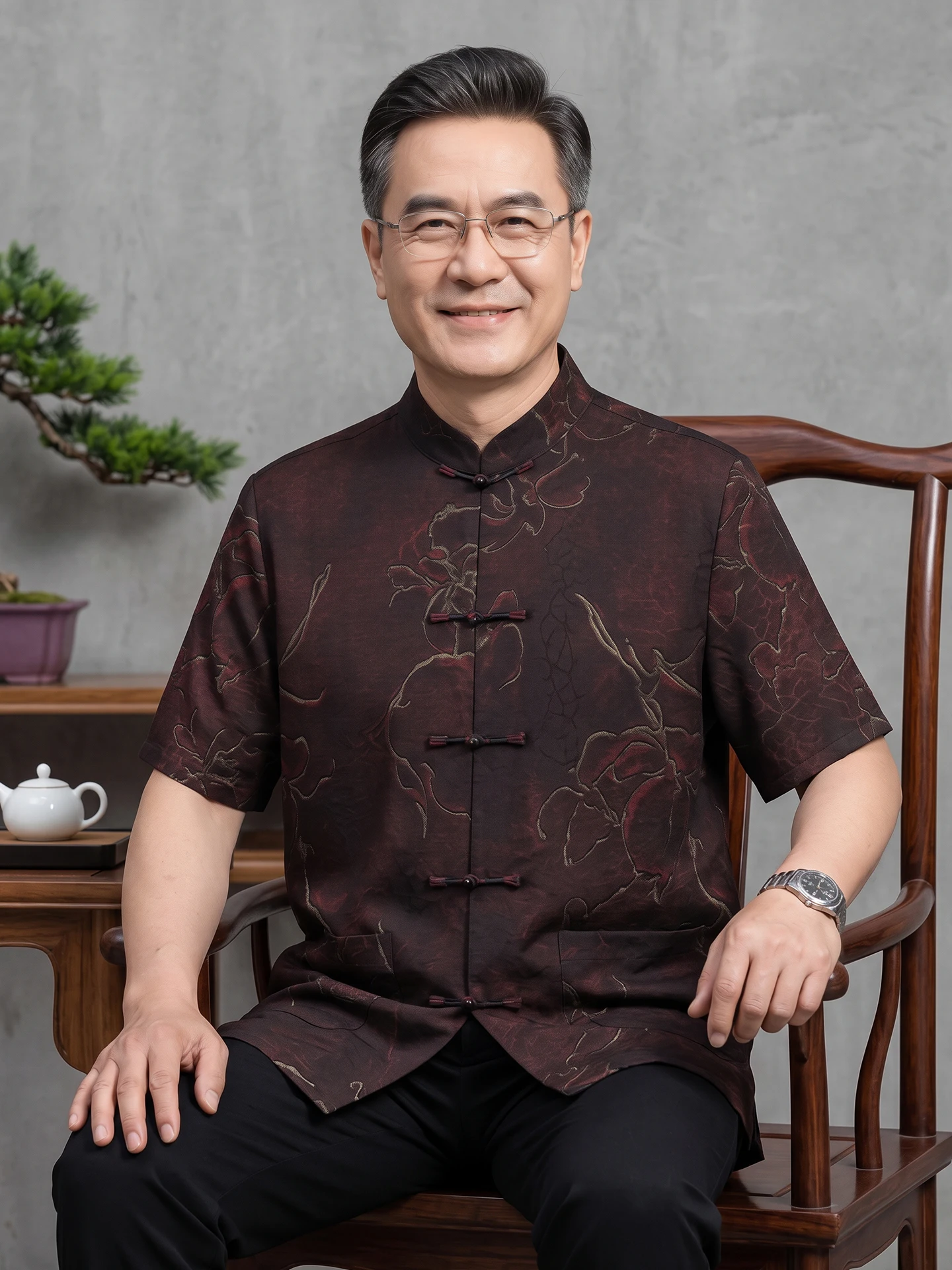 nouvelle-tenue-tang-en-soie-de-style-chinois-pour-homme-a-manches-courtes-legere-decontractee-brodee-pour-l'ete-motif-floral-style-grand-pere-pour-les-loisirs