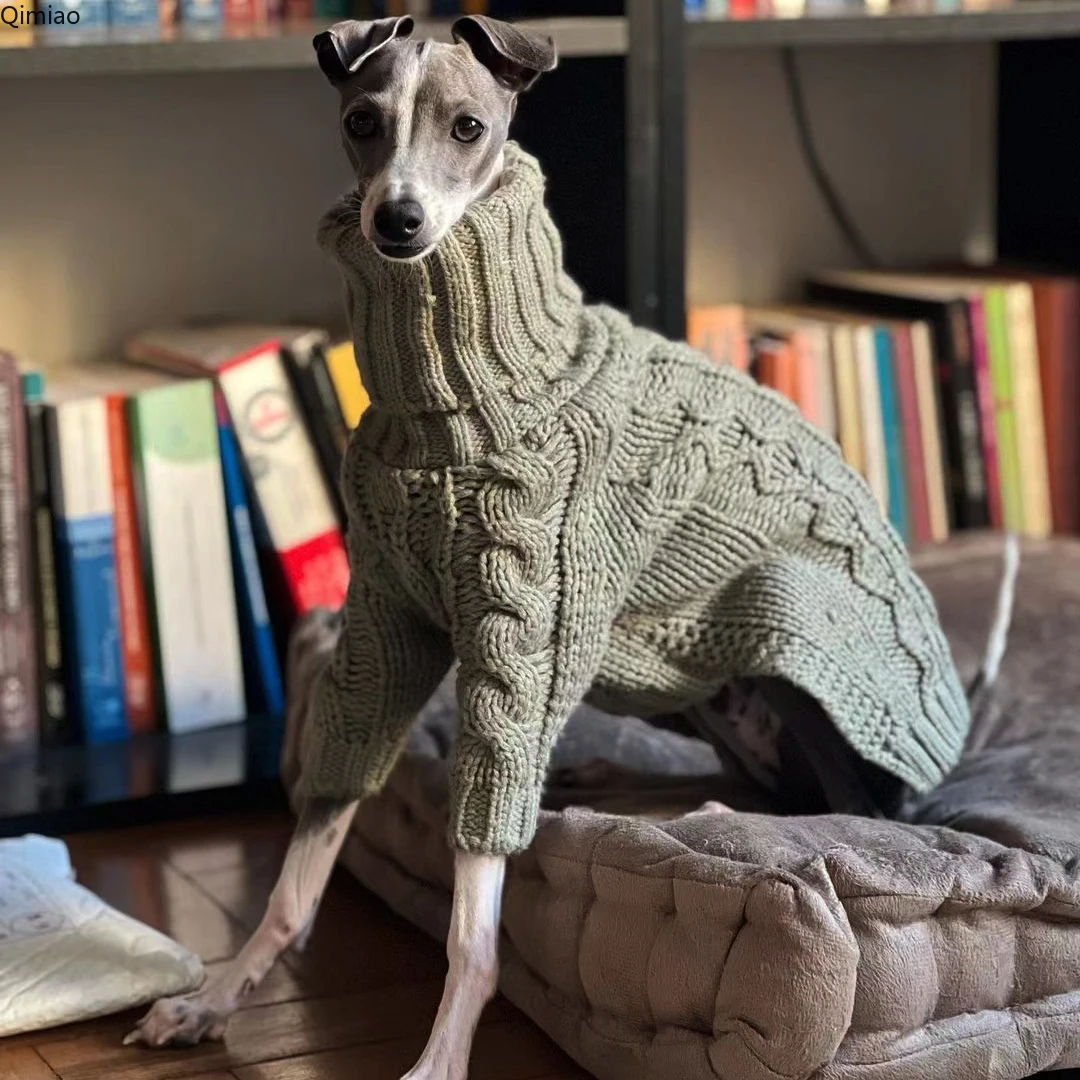 

Warm Winter Pet Thickened Sweater Stylish Turtleneck Italian Greyhound Clothes Whippet sweater pet