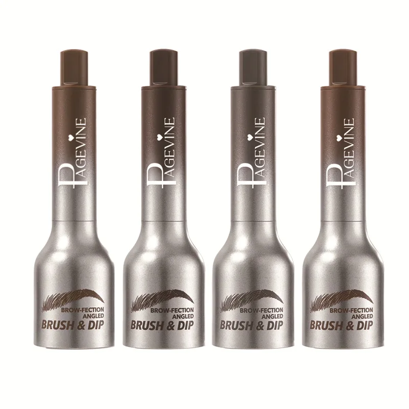 3D Wilde Wenkbrauwpotlood Wenkbrauw Tint Pen Vierkant Schuine Borstel Fluwelen Brow Dye Crème Haarlijn Anti-vlekken Waterdicht Multifunctioneel