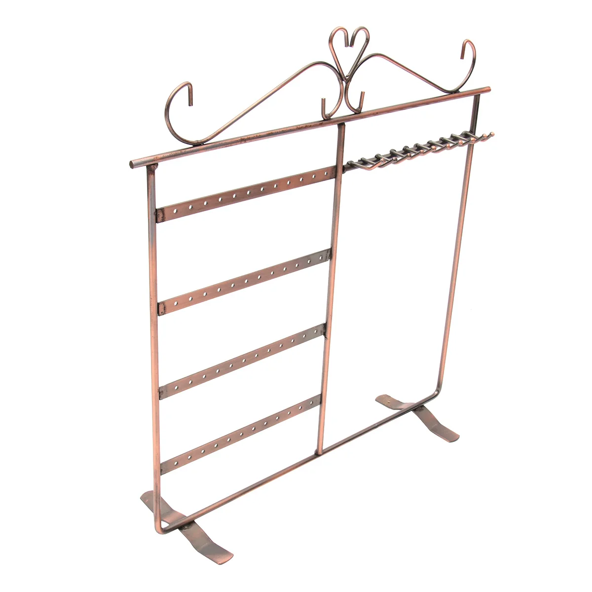 Iron Art Necklace Display Rack Bronze Stylish Jewelry Organizer for Home Shop Dresser Necklace Storage Stand Neck Chain Holder