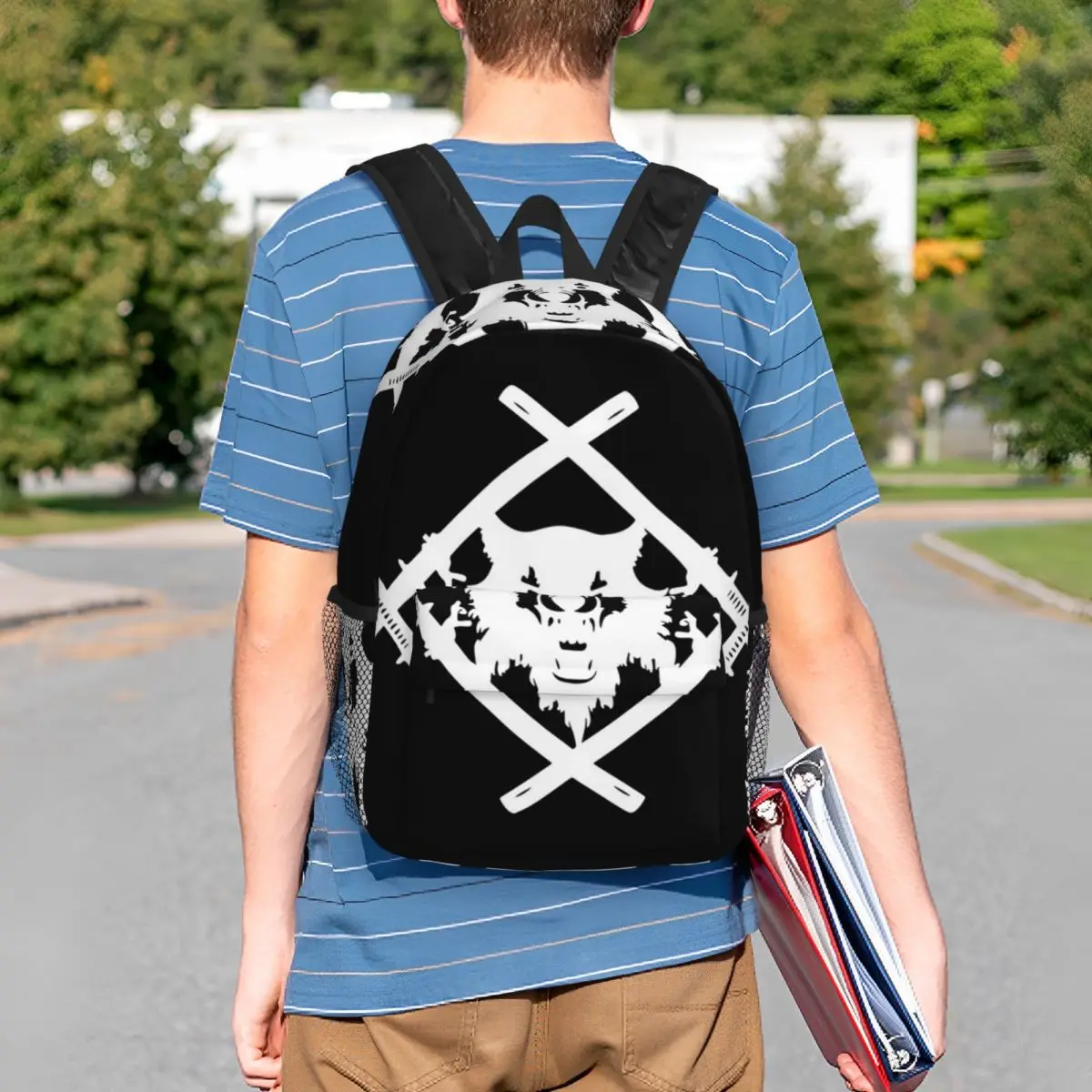 Xavier Wulf Merch Xavier Wulf Logo Backpack Student Boys Girls BookBag Men Women School Bag Laptop Shoulder Bags