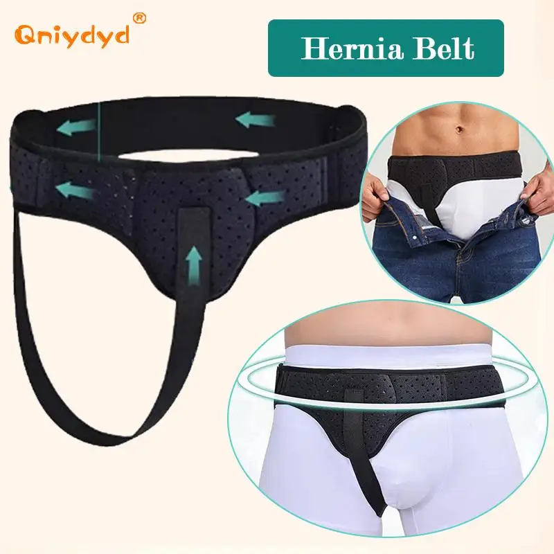 Hernia Belt Truss for Inguinal Sports Hernia Support Brace with 1 removable compression pad Beneficial to Pain Relief Recovery