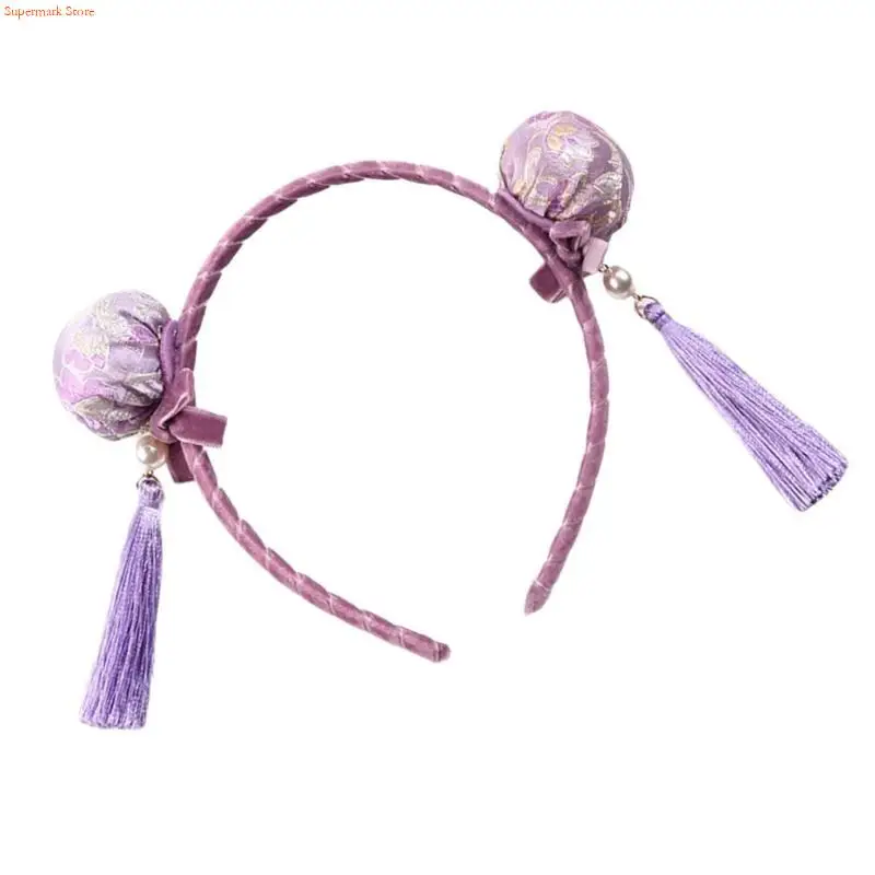 Q5WE Bun Hairband for Women and Girls Handmade Detailing Adjustable Size Headpieces for Bun Hairstyle Enthusiasts