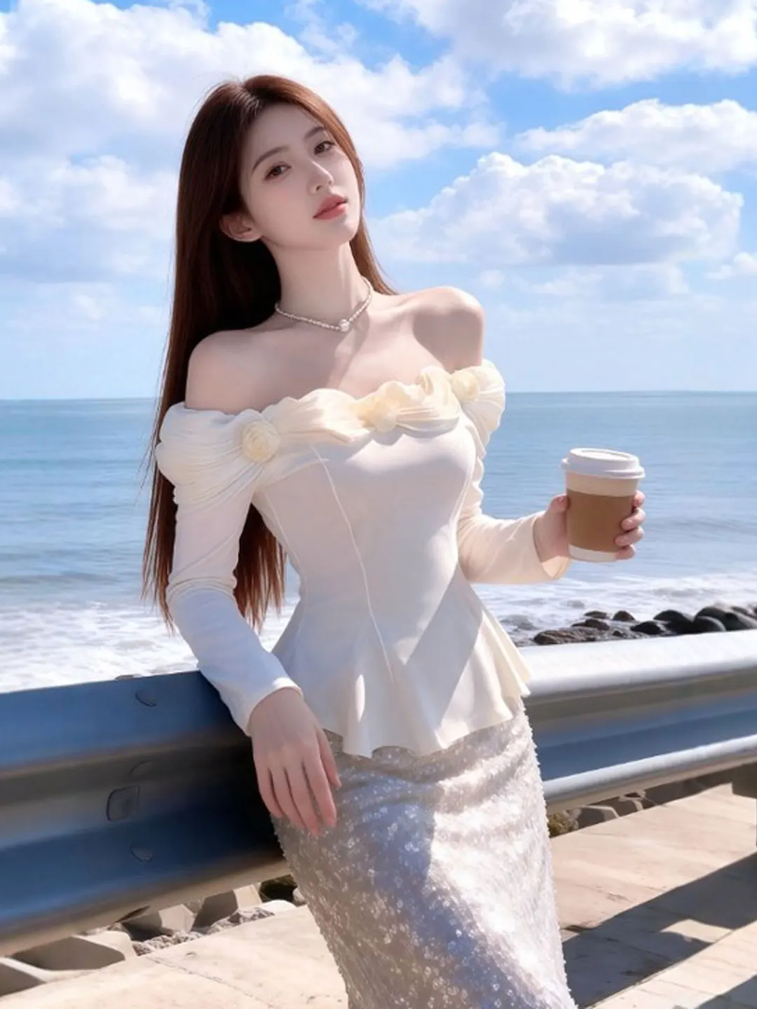 

Женская футболка с цветочным 3D-принтом и открытыми плечами, укороченная, с длинными рукавами, для повседневного уличного стиля, весна-осень