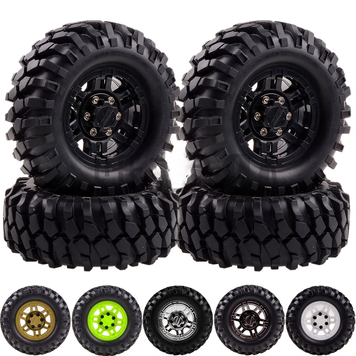 

4 pieces of 1.9-inch plastic tires wheel hub 96/108MM for 1/10 simulated RC Crawler Car tires SCX10 TRX4 RC4WD RAXXAS HPI AXIAL