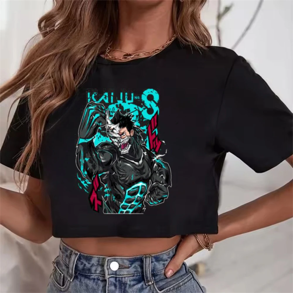 Kaiju No. 8 cropped top shoujo y2k scene  cheap dollette manga t-shirt baddie cute japanese meme funny