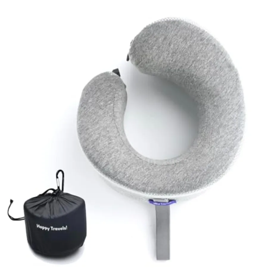 

Подушка для путешествий: отмеченная наградами, запатентованная эргономичная конструкция для поддержки шеи и подбородка, подушка для шеи из пены с эффектом памяти, компактная подушка для самолета