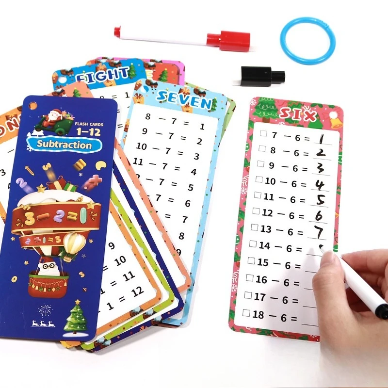 《Christmas gift math study cards》Christmas Gift Math Study Cards For Holiday Learning Fun And Educational Present For Kids