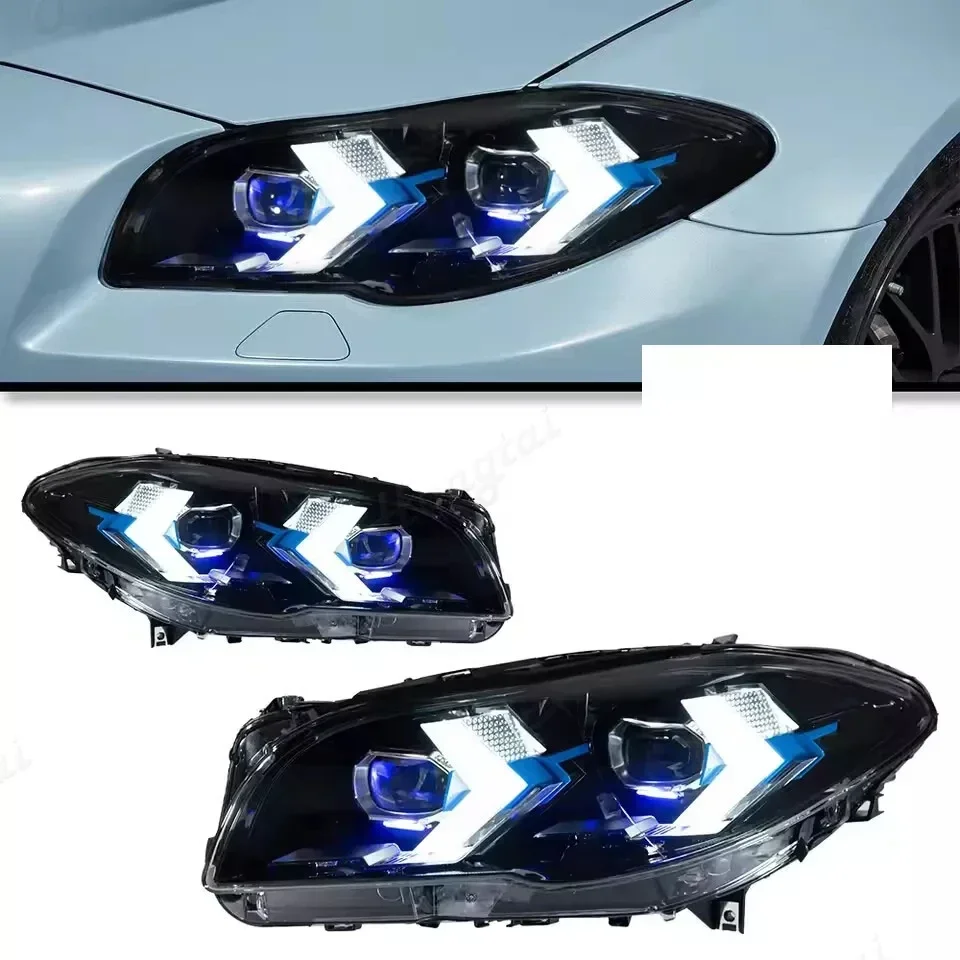 

LED Pair Headlight Assemblies For BMW 5 Series F10 F18 2011-2017 520i 528i 535i 540i DRL Headlights Turn Signal Projector Lens