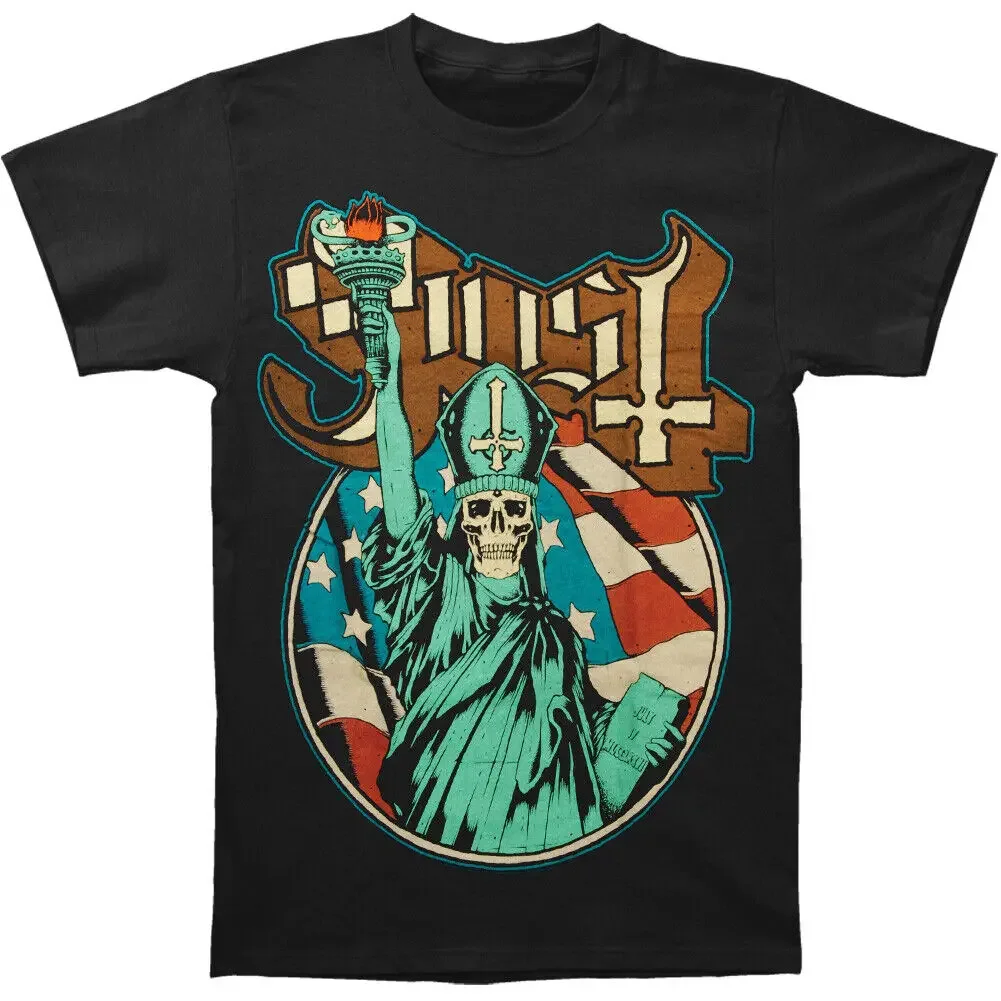 Men'S Ghost Statue Of Liberty T Shirt Small Black