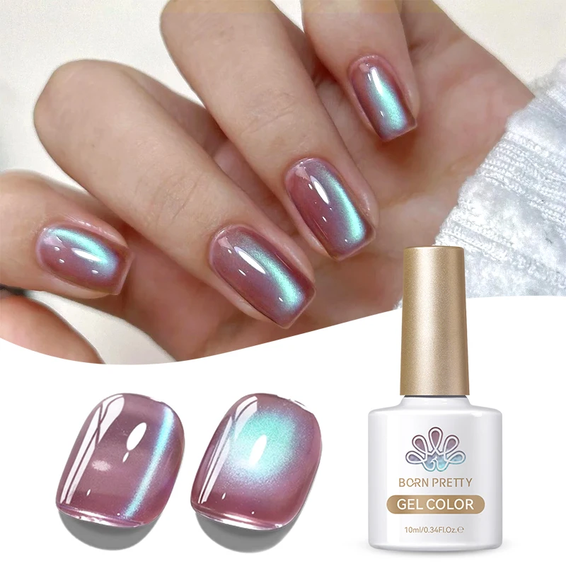 BORN PRETTY 10 ml/15 ml Hyacinth Cat Magnetischer Gel-Nagellack Purple Jelly Glass Shine Soak Off UV Salon Nail Art Home Maniküre