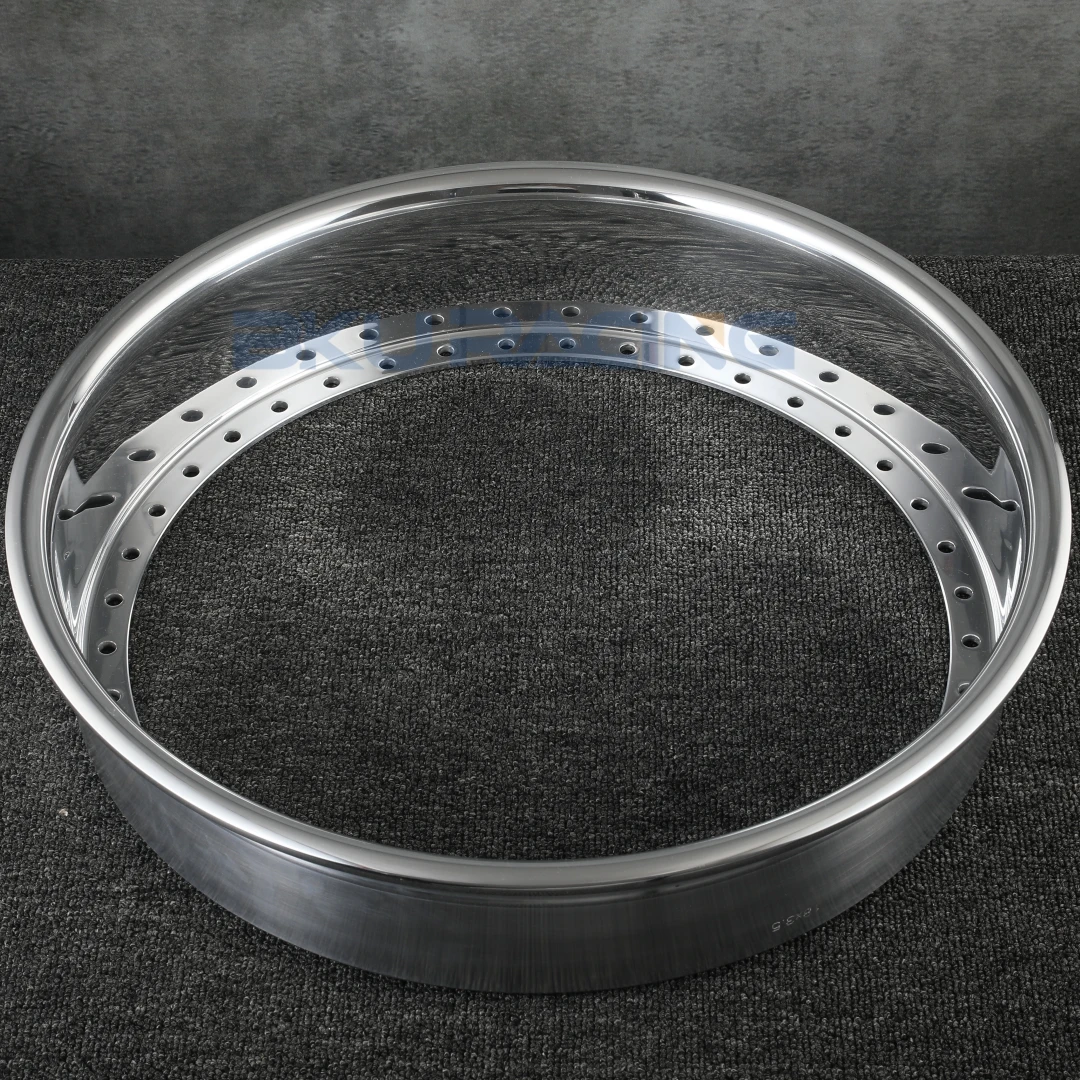 3 Piece Reverse Wheel Lip for Weds 19 Inch 40 Hole 3 Piece Wheel Rim Polished Flat Outer Lip Alloy 6061-T6