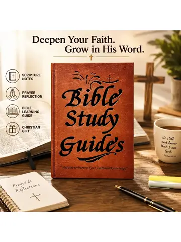 Christian Bible Study Journal with Book-by-Book Scripture Notes Prayer Reflection Pages Devotional Learning Workbook Gift