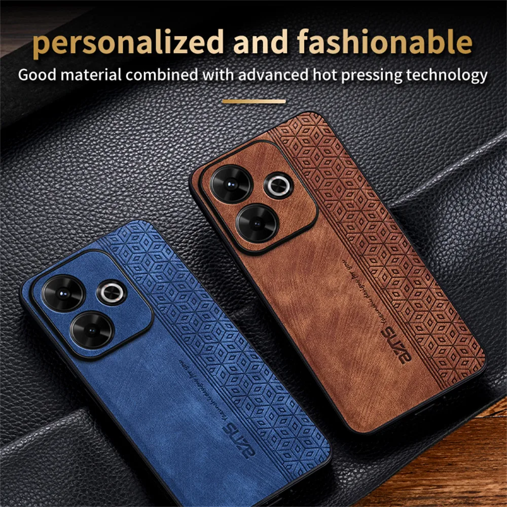 For Xiaomi Poco M6 4G Чехол  Для Phone Cases Back Cover Skin Shockproof Fundas For Xiaomi Poco M6 Coque Capa