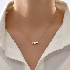 Kleine Herzschützer Anhänger Halsketten für Frauen, schönes Schmuckgeschenk mit Nacken, Love Choker, Kette von Glieder, Mode, 3 Farben 8 Hauptverkaufskette 3 Kinder - №3