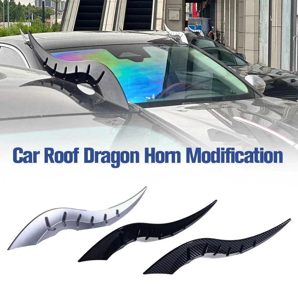 

1 pair Car Roof Dragon Horn Modification Universal Auto Roof Decoration Stickers for SUV Sedan Hatchback Decoration Car styling