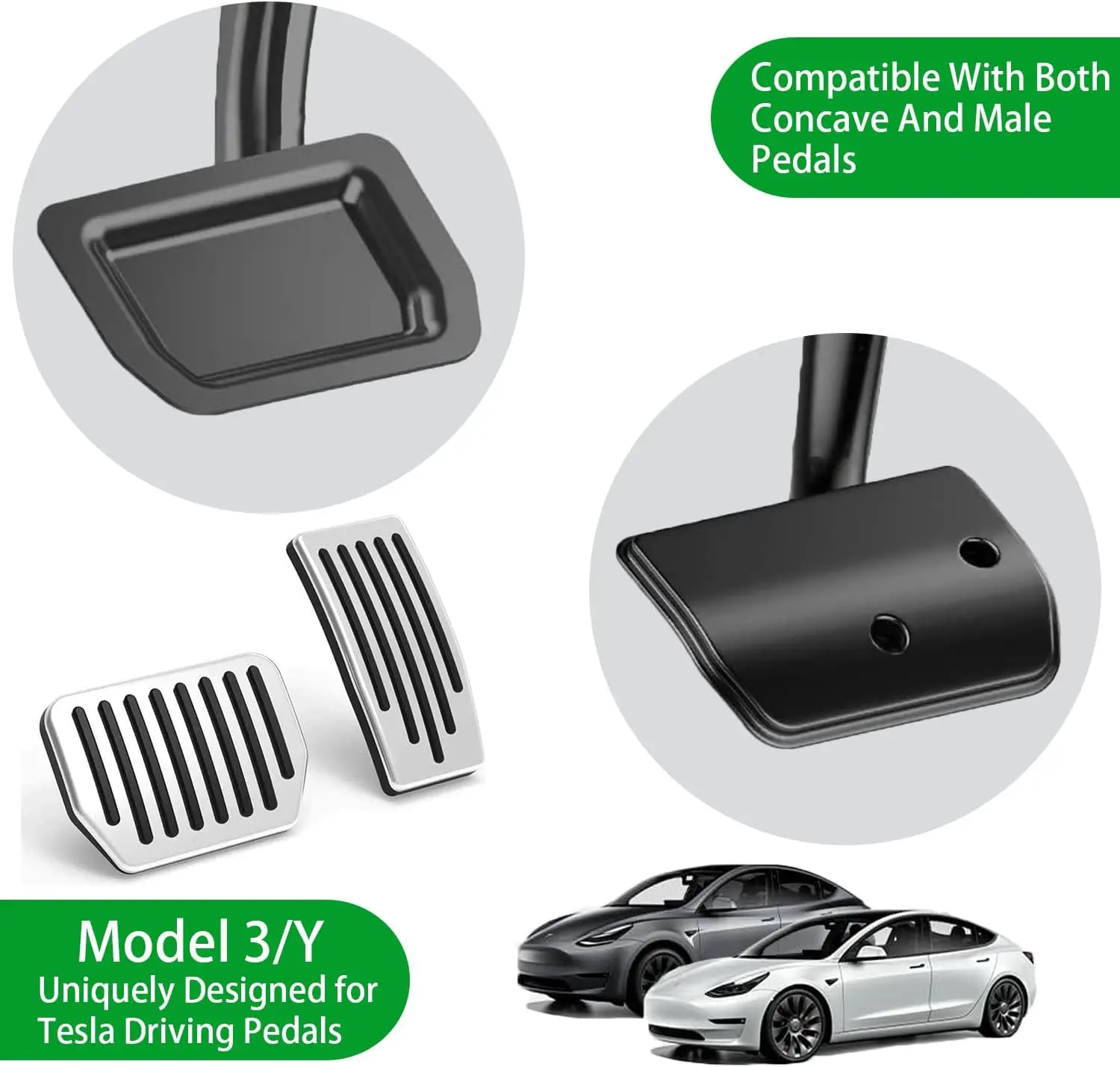 For Tesla Performance Pedal Pads Cover Foot for Model Y Model 3 2022 Aluminum Non-Slip Brake Pedal Anti Slip Foot Rest Cover image 5