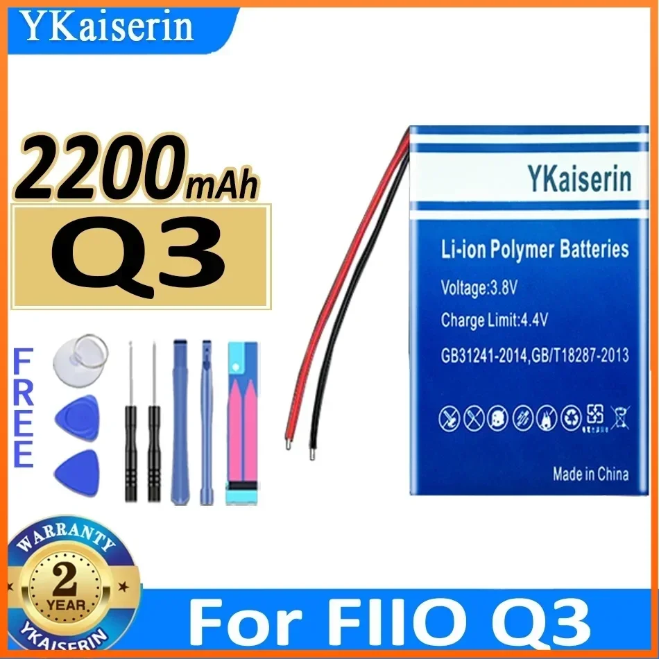 YKaiserin 2200mAh Replacement Battery for FIIO Q3 Portable Power Bank Batteries+ Track Code Warranty 2 Years Free Tools